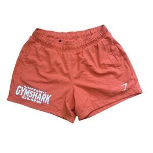 GYMSHARK Lifting Club Mesh 5" Shorts Solstice Orange Men's Medium M A6A2H Gym